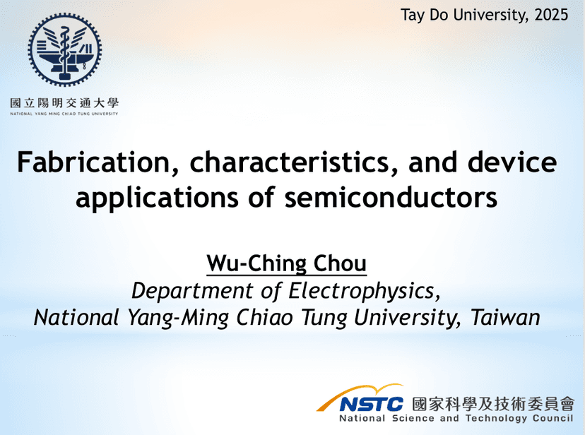 Fabrication, characteristics, and device applications of semiconductors
